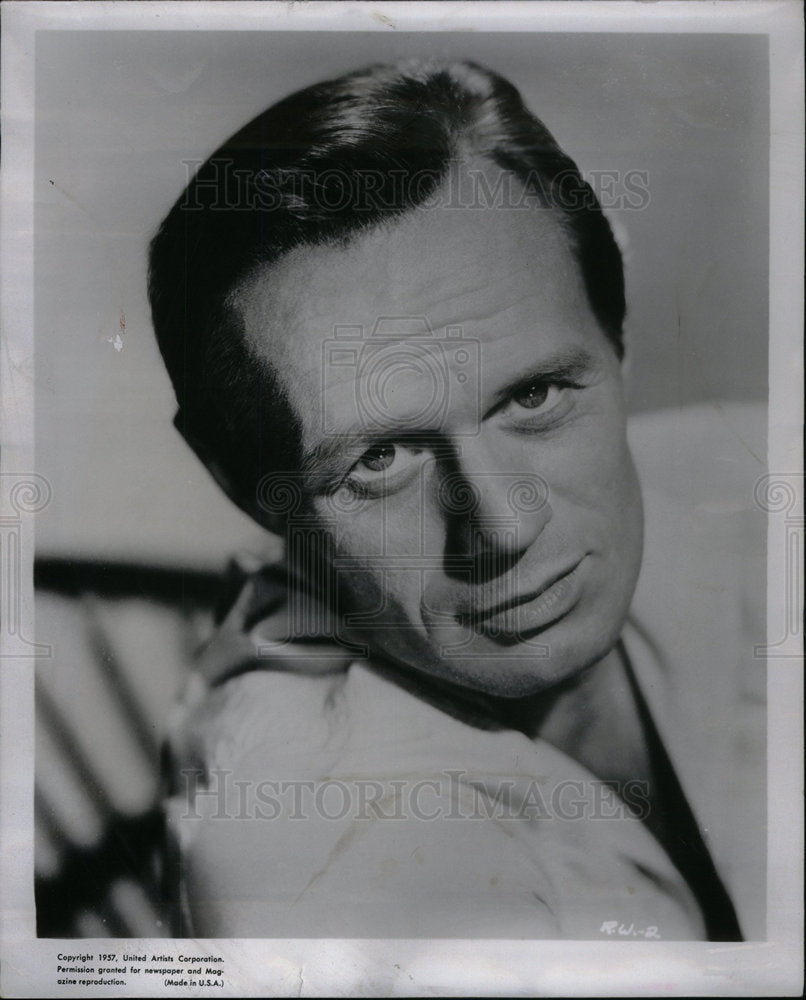 1957 Press Photo Richard Widmark,actor - Historic Images