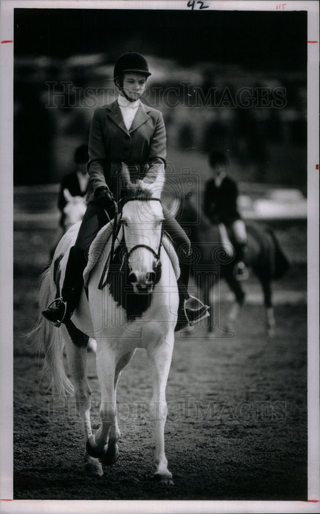 1988 Press Photo KATHY WEATHERS HORSE SHOW - Historic Images