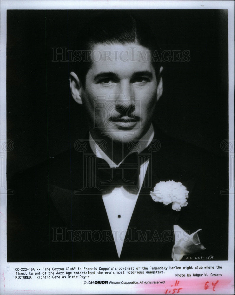 1984 Press Photo Richard Gere The Cotton Club - Historic Images