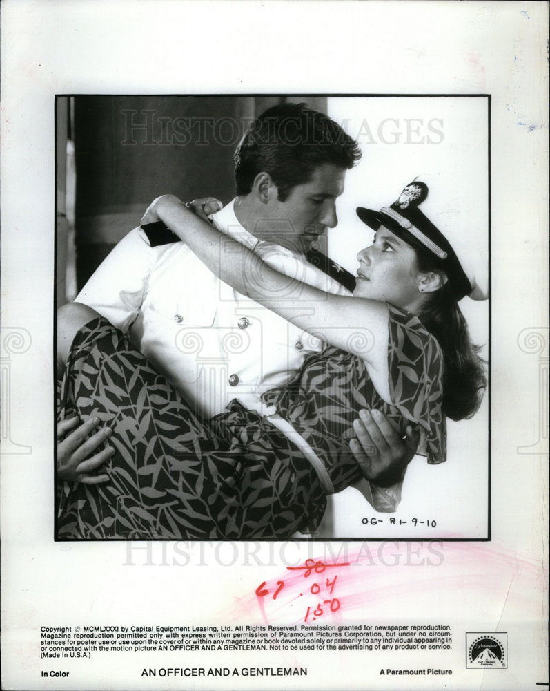 1982 Press Photo Actors Richard Gere Debra Winger - Historic Images