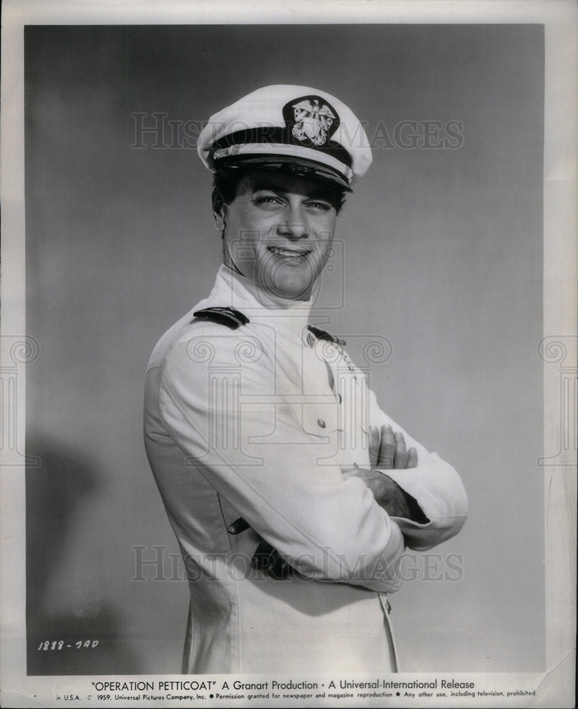 1959 Press Photo Actor Tony Curtis Operation Petticoat - Historic Images