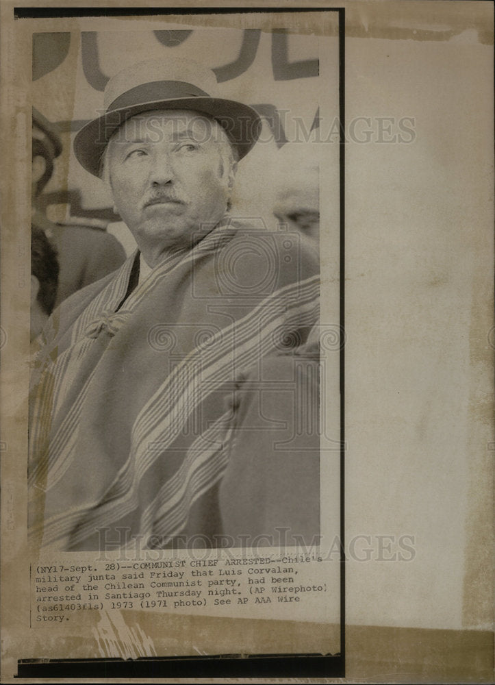 1973 Press Photo Luis Corvalan/Communism/Chile - Historic Images