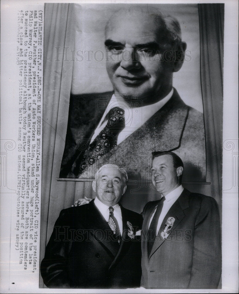 1952 Press Photo Walter P. Reuther/Allen S. Haywood/CIO - Historic Images