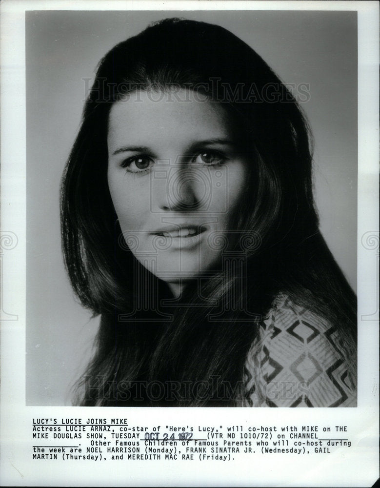 1972 Press Photo Actress Lucie Arnaz To Co-Host - Historic Images