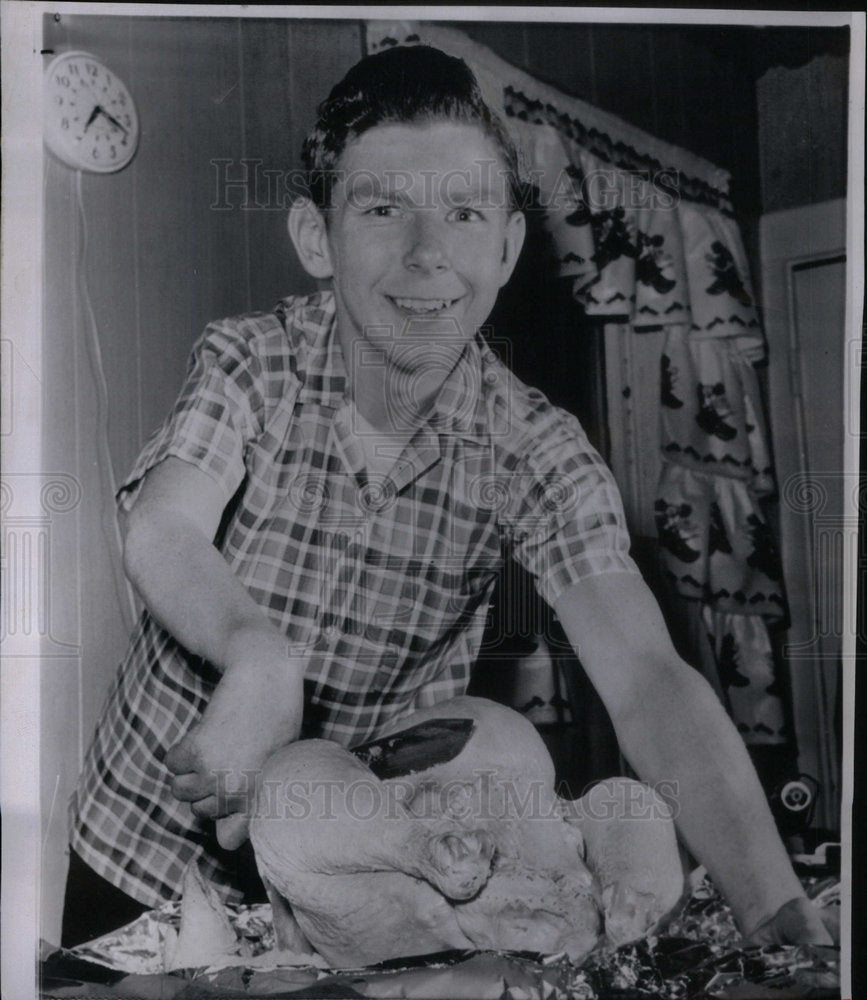 1963 Press Photo Everett Knowles Gives Thanks - Historic Images