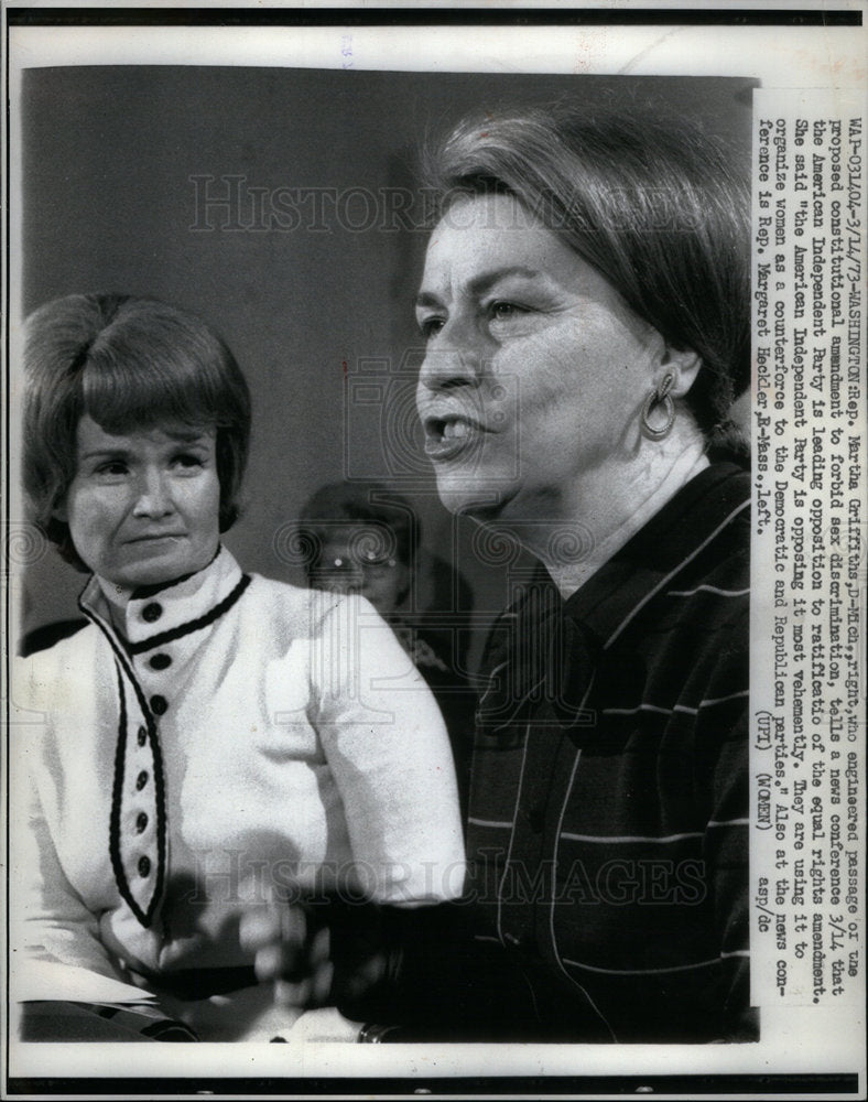 1973 Press Photo Politician Martha Griffin - Historic Images