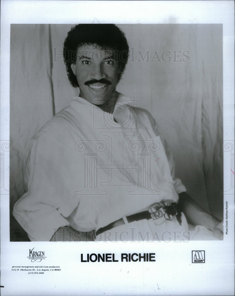 1986 Press Photo Lionel Richie - Historic Images