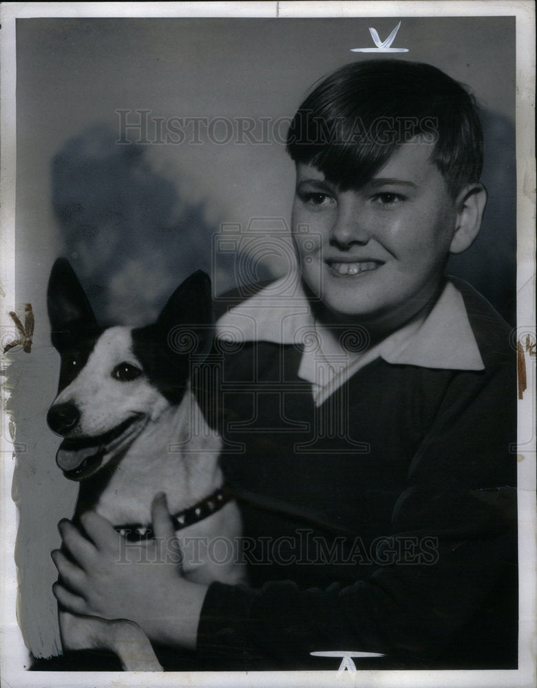 1940 Press Photo Spelling Champ Lee O&#39;Connell &amp; dog - Historic Images