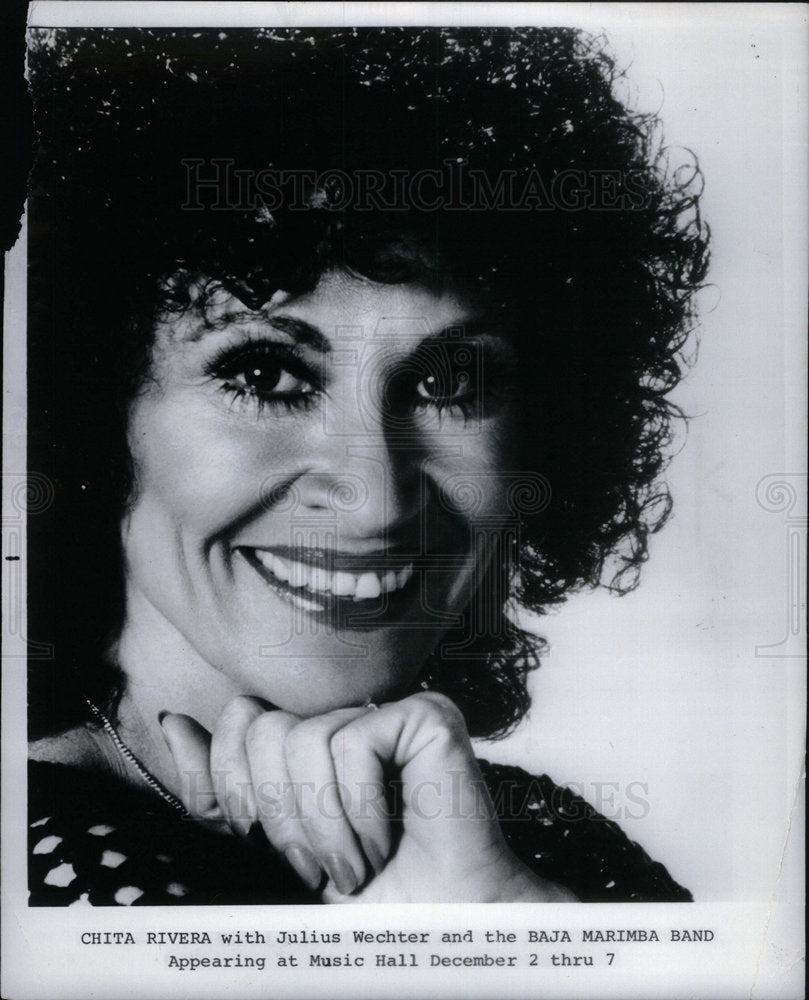 1980 Press Photo Chita Rivera American Singer Actress - Historic Images