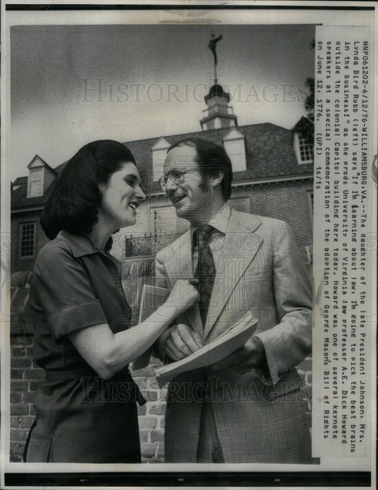 1976 Press Photo Mrs. Lynda Bird Johnson Robb - Historic Images