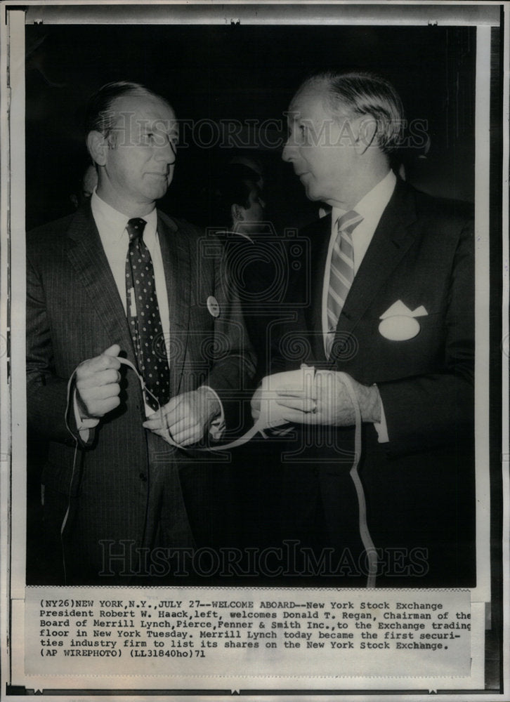 1971 Press Photo Robert W. Haack Stock Exchange Pres. - Historic Images