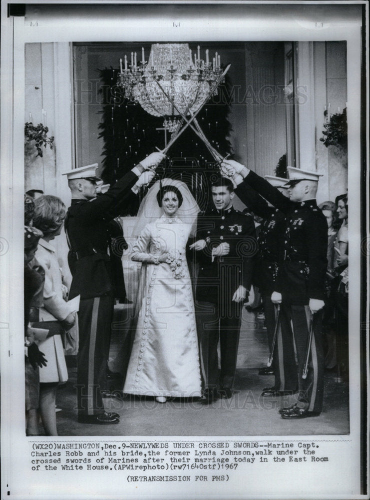 1967 Press Photo  Lynda Johnson Weds Charles Robb - Historic Images