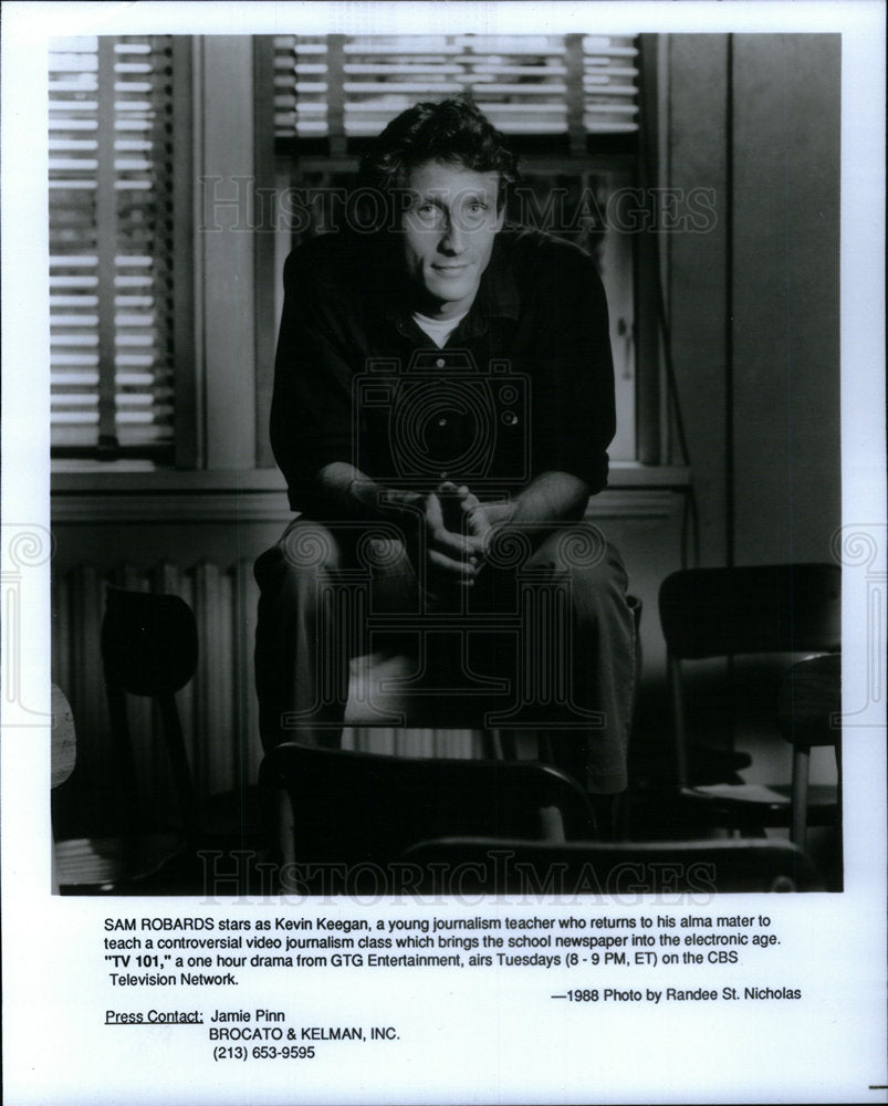 1996 Press Photo Sam Robards Actor TV 101 - Historic Images