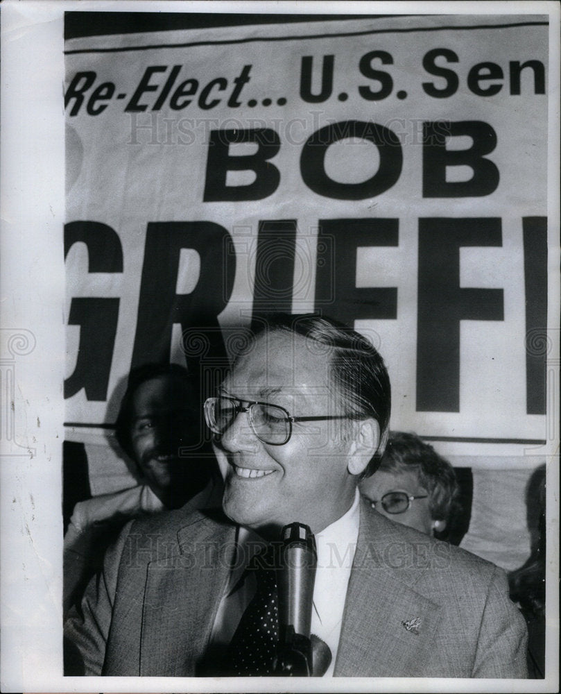 1978 Press Photo U.S. Senator Robert P. Griffin - Historic Images