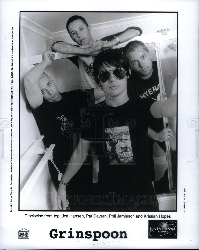 1999 Press Photo Australian Rock Band Grinspoon - Historic Images