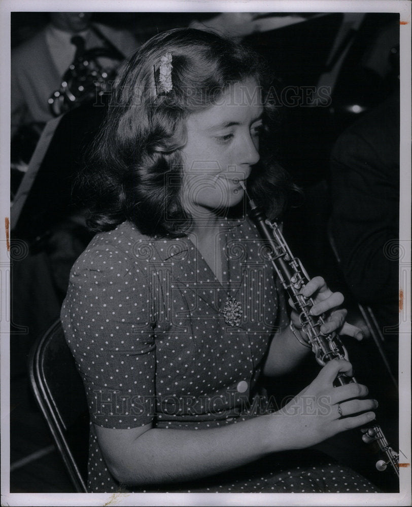 1948 Press Photo Dorothy Zander Plymouth symphony music - Historic Images