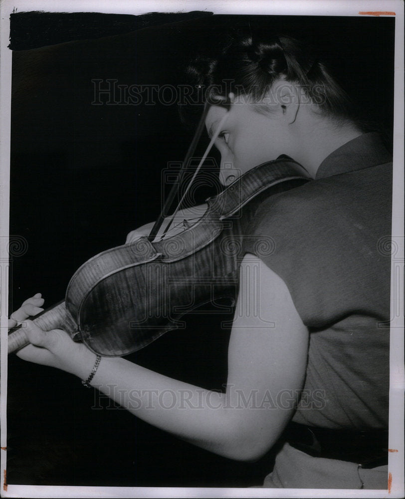 1948 Press Photo Ardis Curtis Long Violinist Orchestra - Historic Images