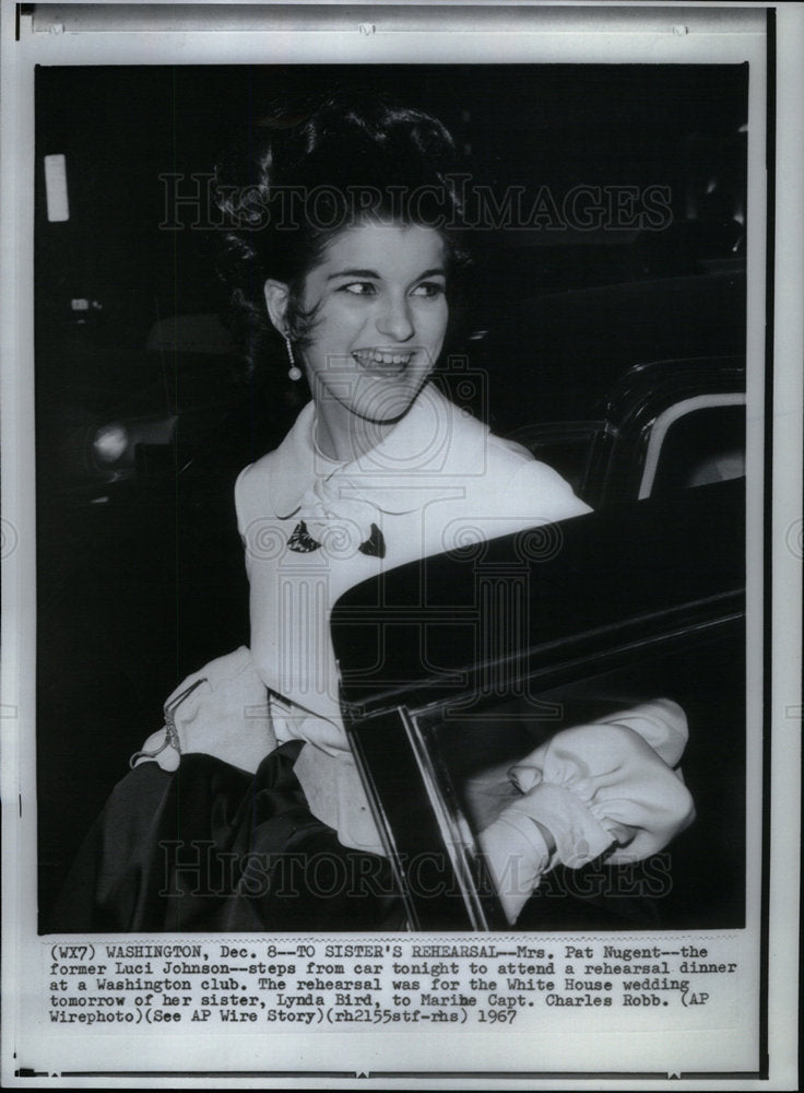 1967 Press Photo Former Luci Johnson Sister Wed Dinner - Historic Images