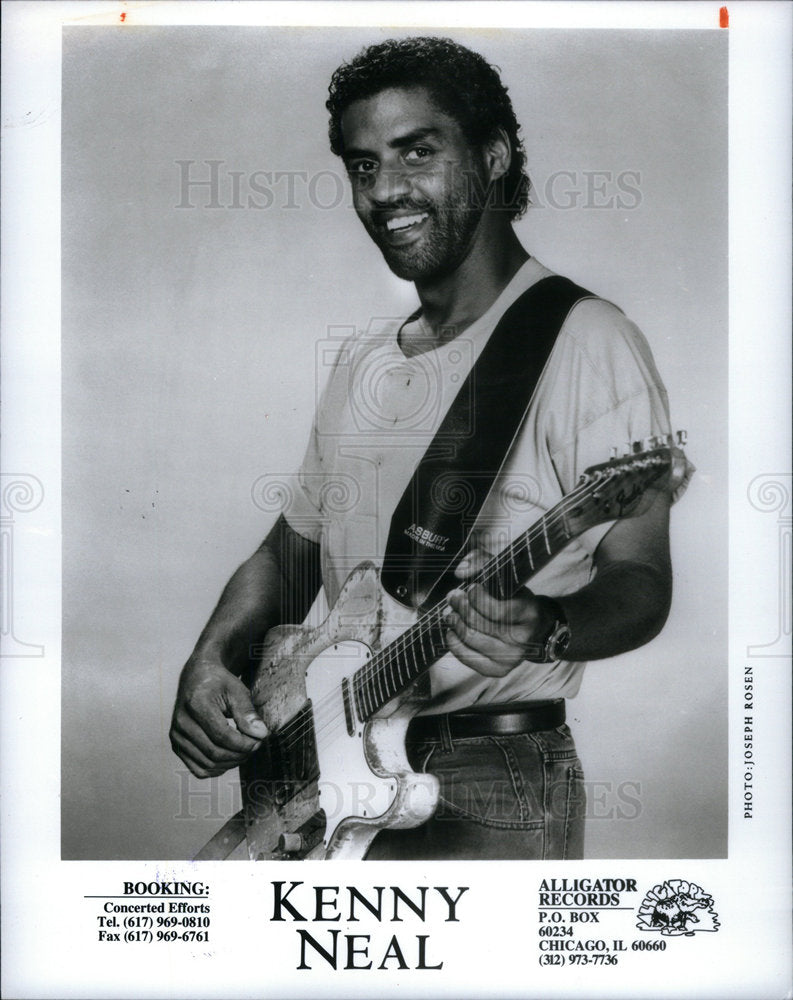 1994 Press Photo Kenny Neal Son Raful Blues Guitar Play - Historic Images