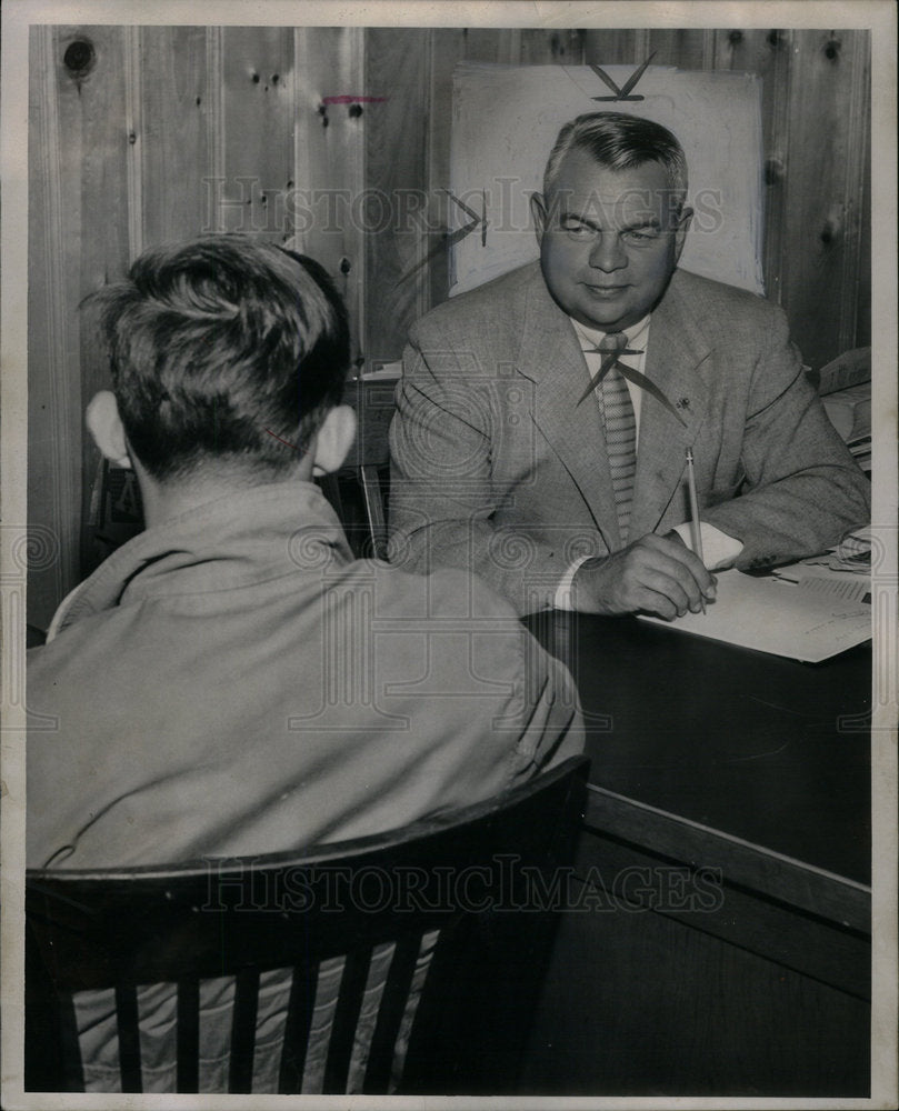 1955 Press Photo Al Oberson, N. Woodward Optimist Club - Historic Images