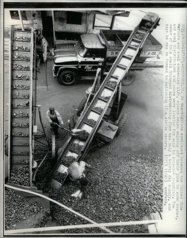 1974 Press Photo Richmond Coal Distributor Company - Historic Images