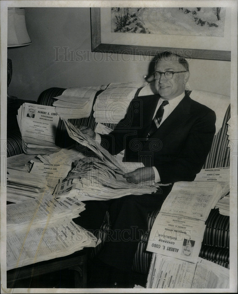 1956 Press Photo Albert Cobo Mayor - Historic Images