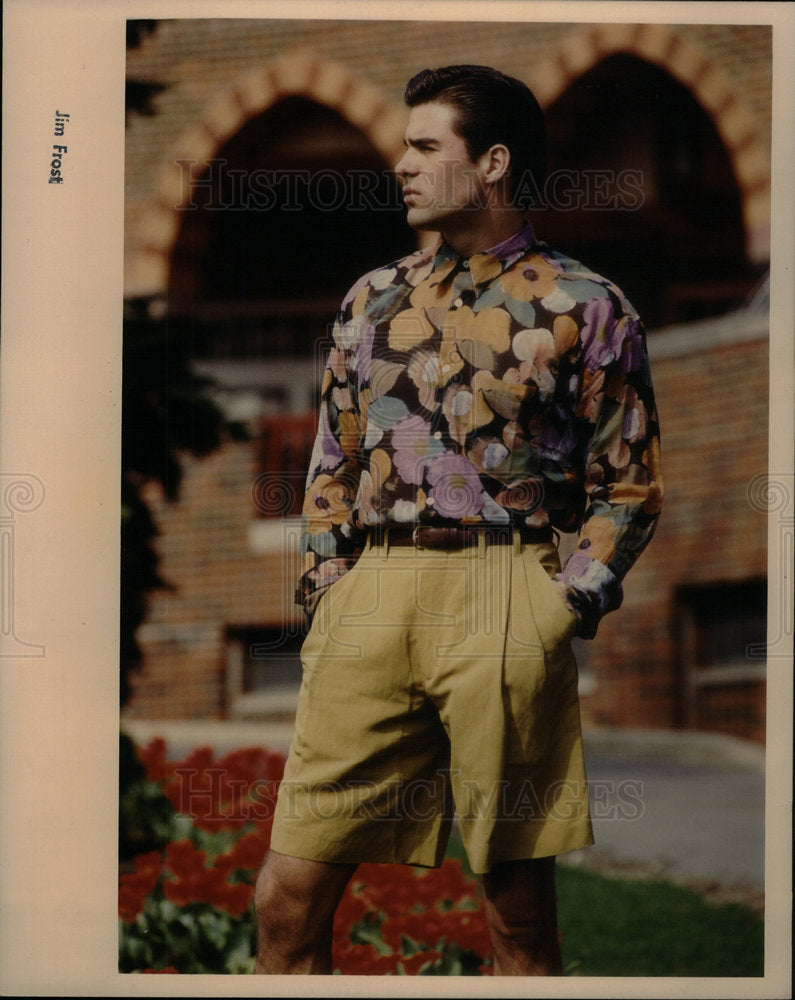 1990 Press Photo Giacomo Paterno Del Grado Voile Shirt - Historic Images