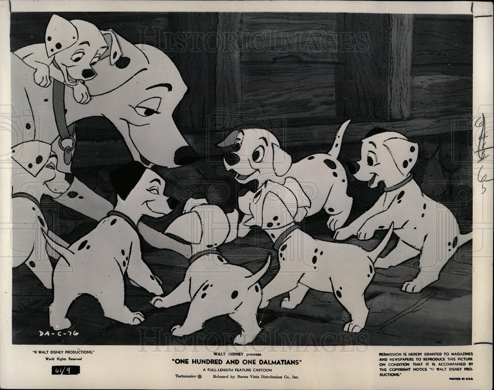 1961 Press Photo Disney One Hundred One Dalmatians - Historic Images