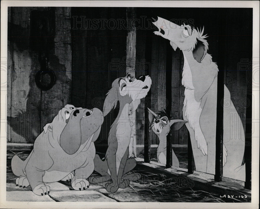 Press Photo Walt Disneys production Lady Tramp cartoon - Historic Images