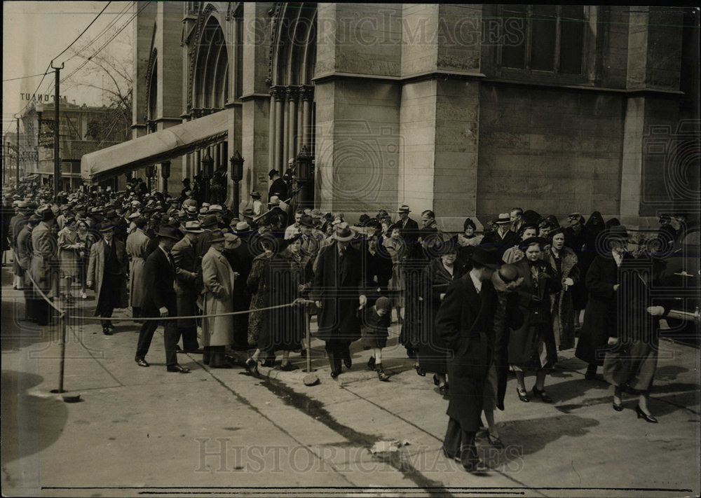 1937 Press Photo Sunrise service Immaculate Conception - Historic Images