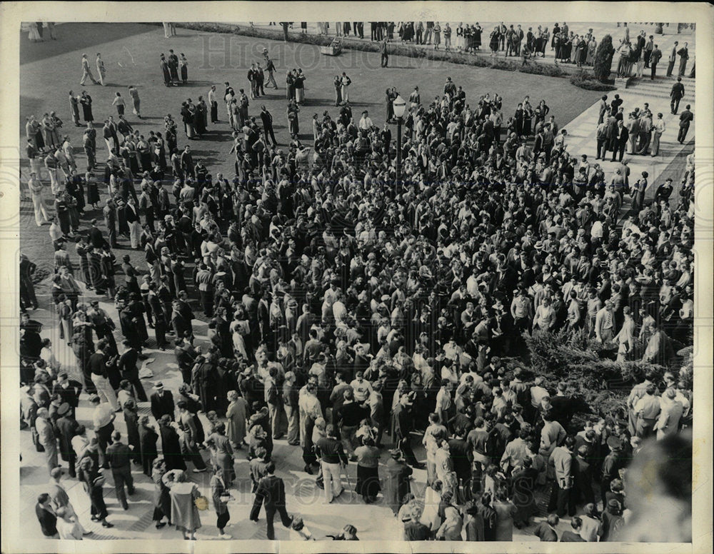 1934 Press Photo Riot California University Los Angeles - Historic Images