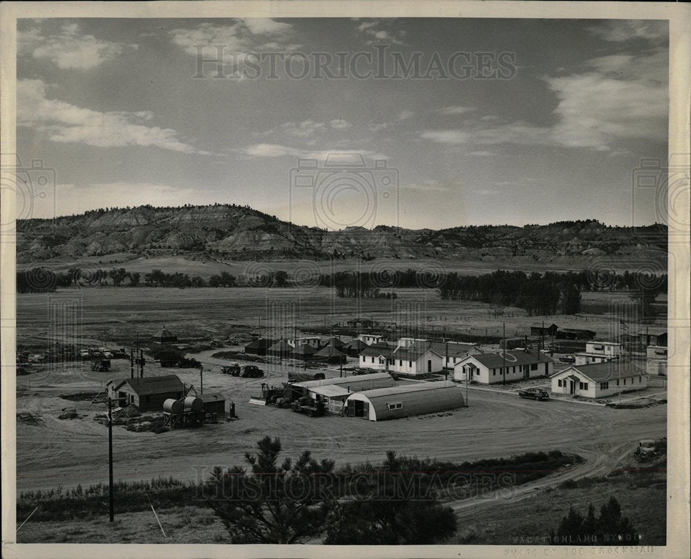 1949 Press Photo Powder River Wyoming Montana Line - Historic Images