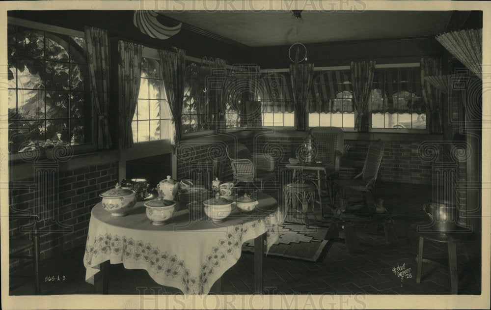 1934 Press Photo Oakeo Home Interior - Historic Images