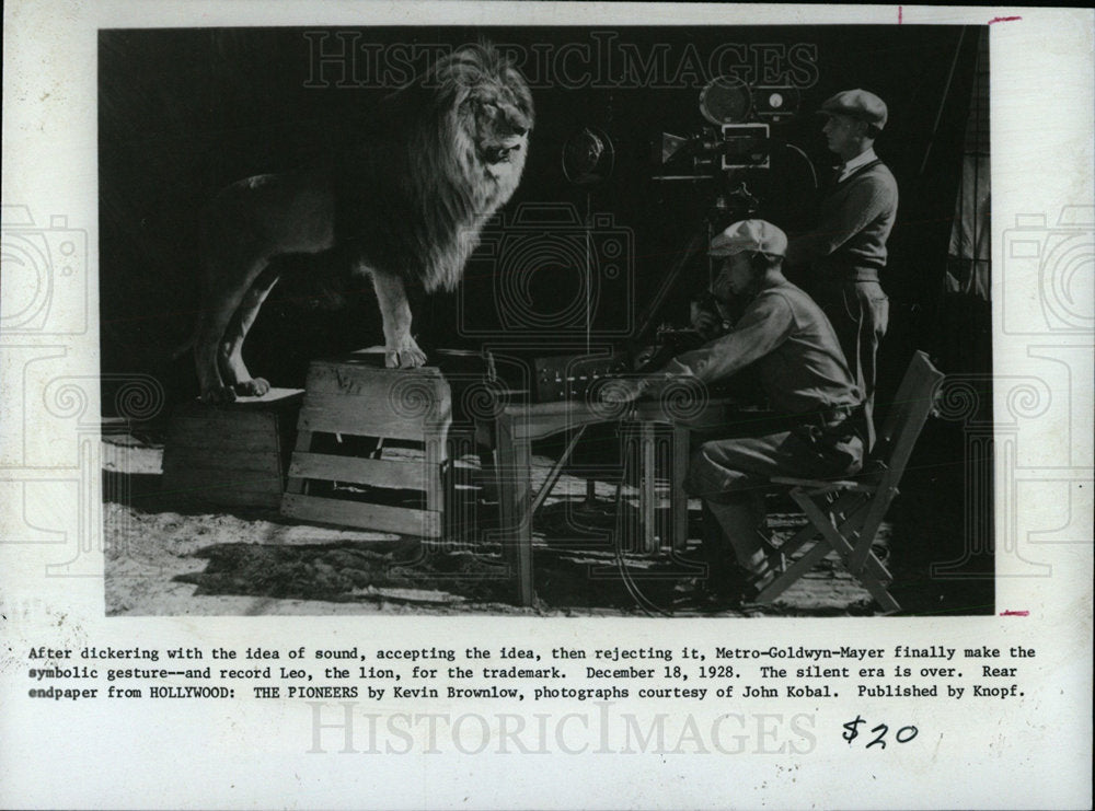 1928 Press Photo Metro-Goldwyn-Mayer&#39;s Leo The Lion - Historic Images
