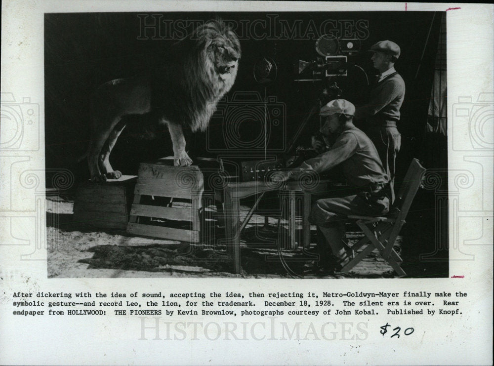 1928 Press Photo Metro-Goldwyn-Mayer's Leo The Lion - Historic Images