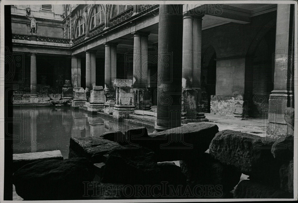 None Press Photo Roman Baths Somerset England - Historic Images