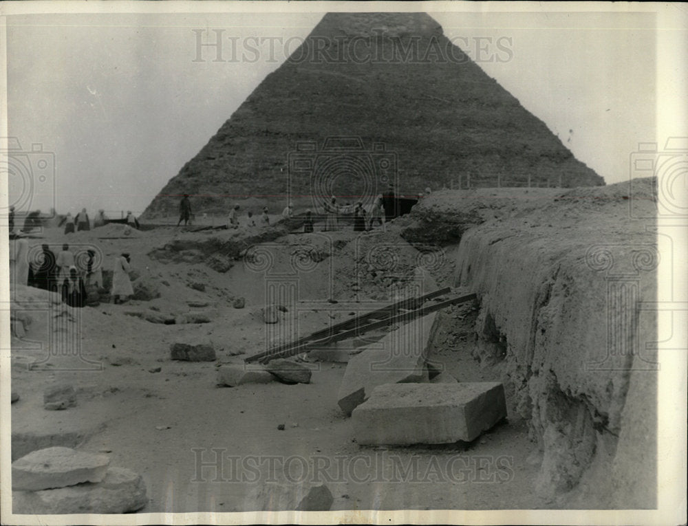 1935 Press Photo recent excavations Egypt passage 5,000 - Historic Images