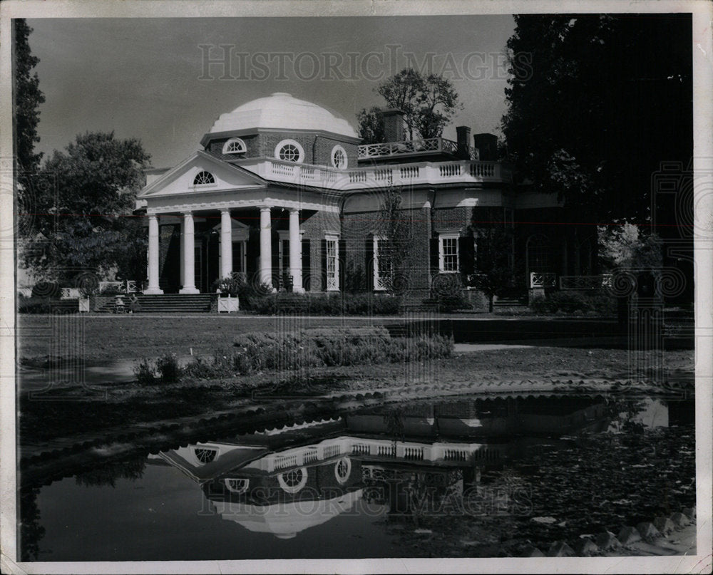 1964 Press Photo Monticello, Home Of Thomas Jefferson - Historic Images