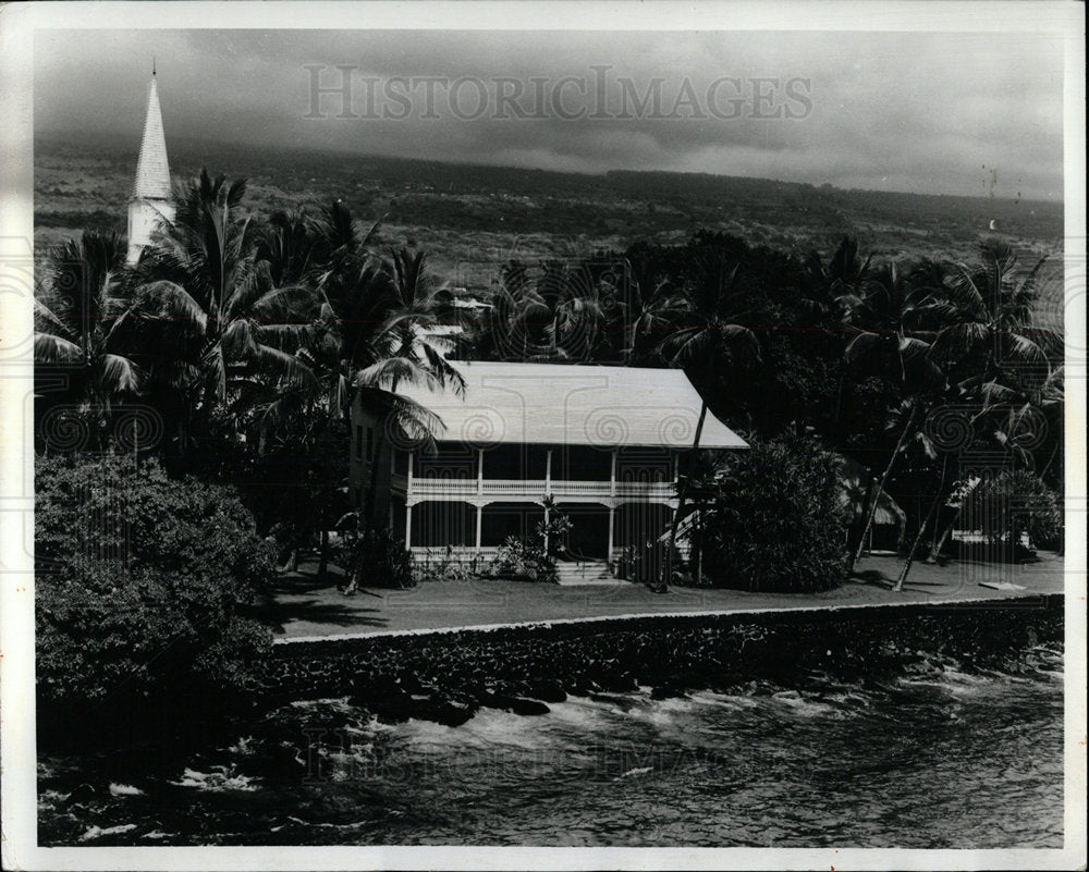 1982 Press Photo Saint St Benedict&#39;s Church Kona Hawaii - Historic Images