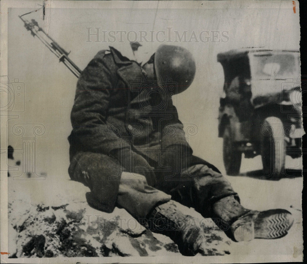 None Press Photo U.N. Soldier Near Seoul - Historic Images