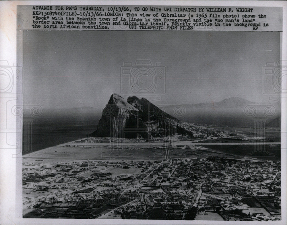 1966 Press Photo A View Of Gibraltar - Historic Images