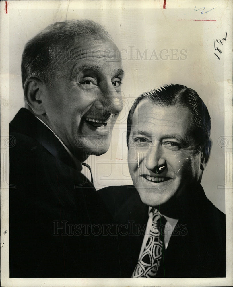 1961 Press Photo Actors Durante Como - Historic Images