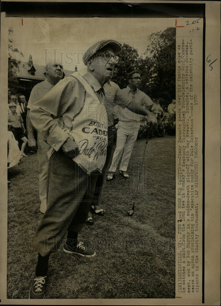 1970 Press Photo Jimmy Durante American Singer Pianist - Historic Images