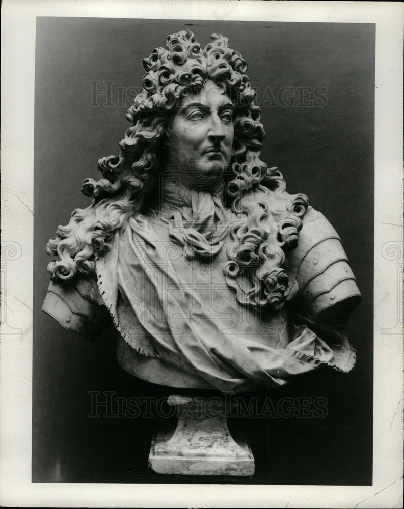 1961 Press Photo Louis XIV Bust By Francois Girardon - Historic Images