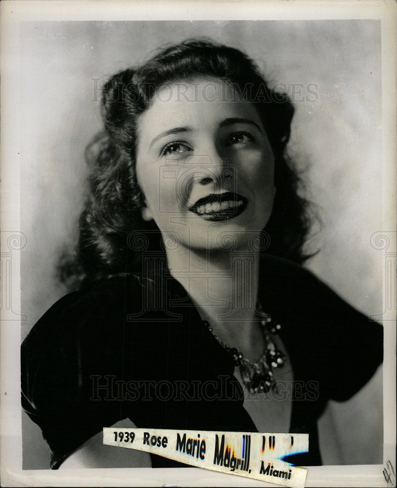 1952 Press Photo Rose Marie Magrill, Miss Florida 1939 - Historic Images