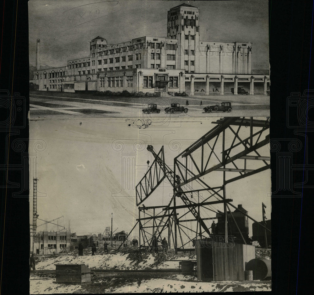 1928 Press Photo Blayney Murphy Company plant bridge - Historic Images