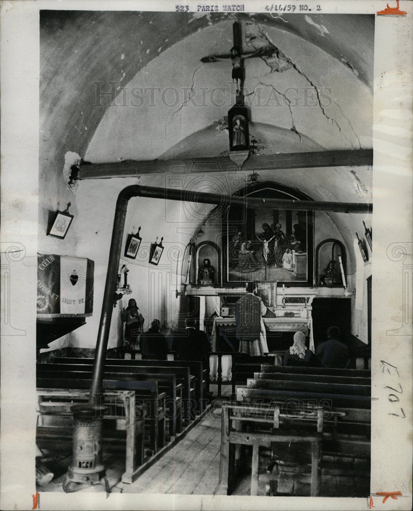 1959 Press Photo Christ Supports Church Ceiling - Historic Images