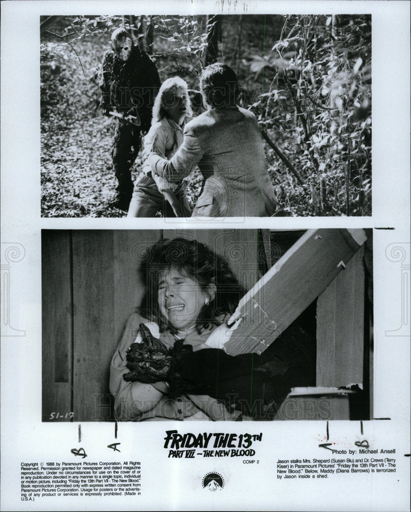 Press Photo Susan Terry Kiser Jason Shepard Crews Blood - Historic Images