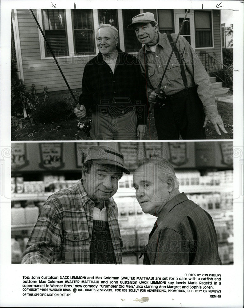 1995 Press Photo Jack Lemmon Walter Grumpier Old Men - Historic Images