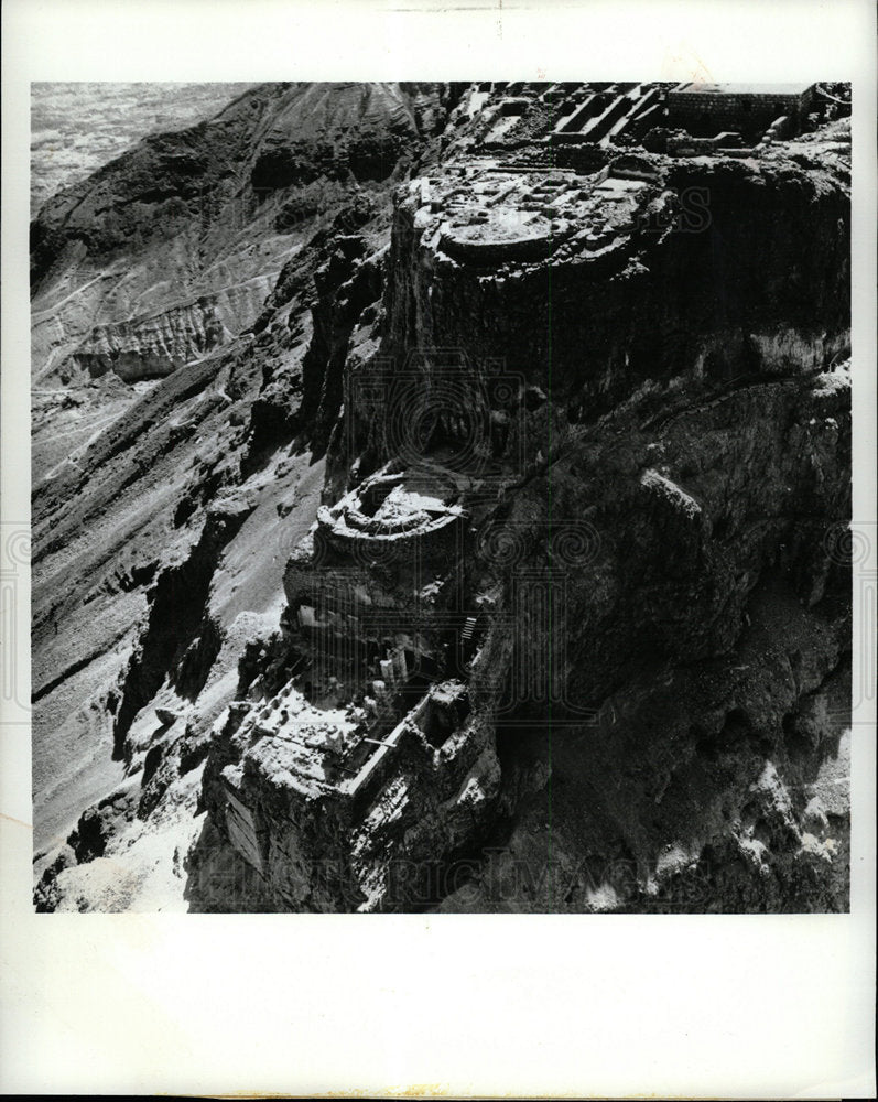 1972 Press Photo Mount Masada Dead Sea Origin Israel - Historic Images